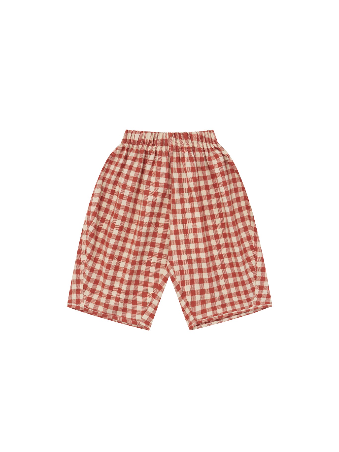 Paprika Gingham Barrel Pants
