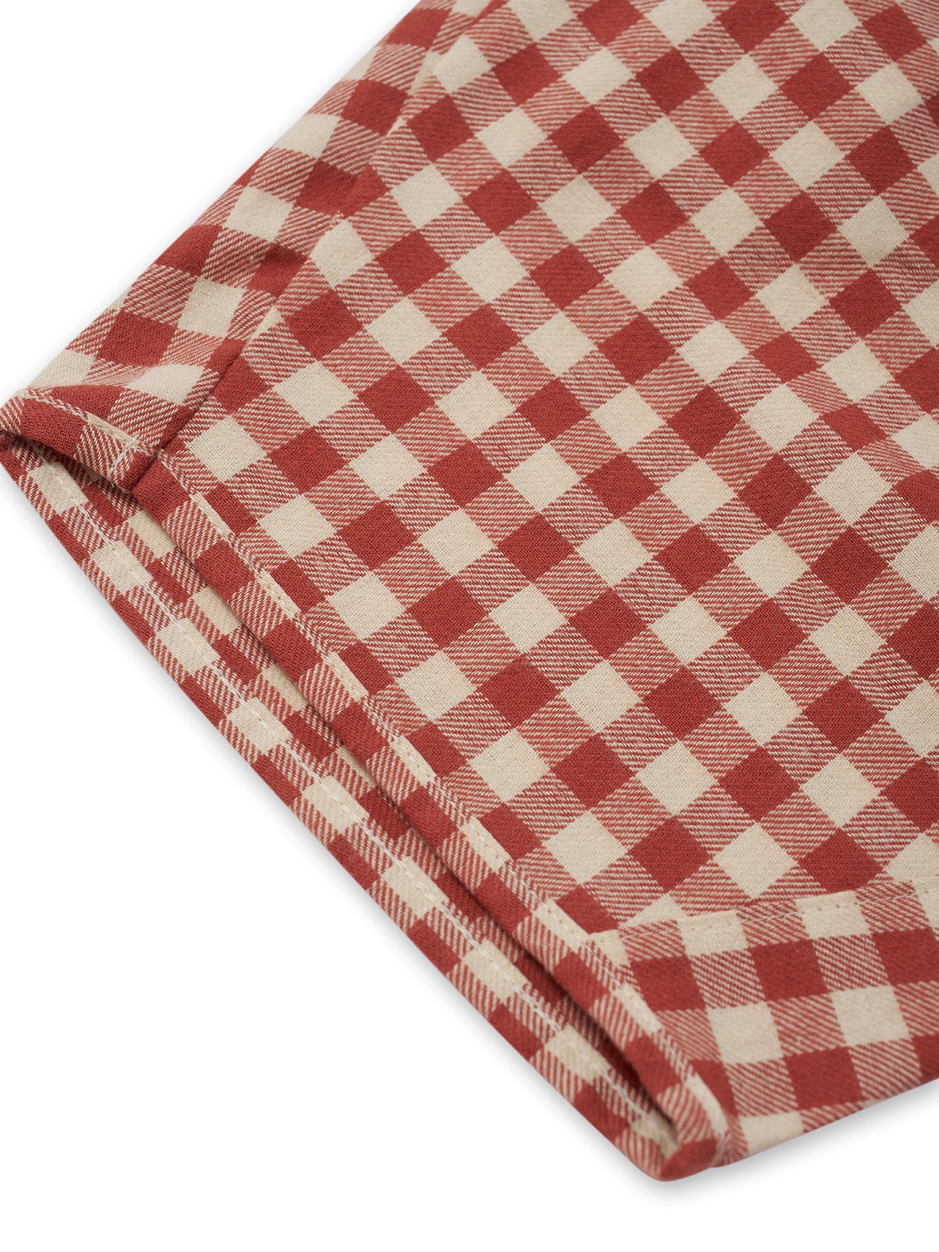 Paprika Gingham Barrel Pants