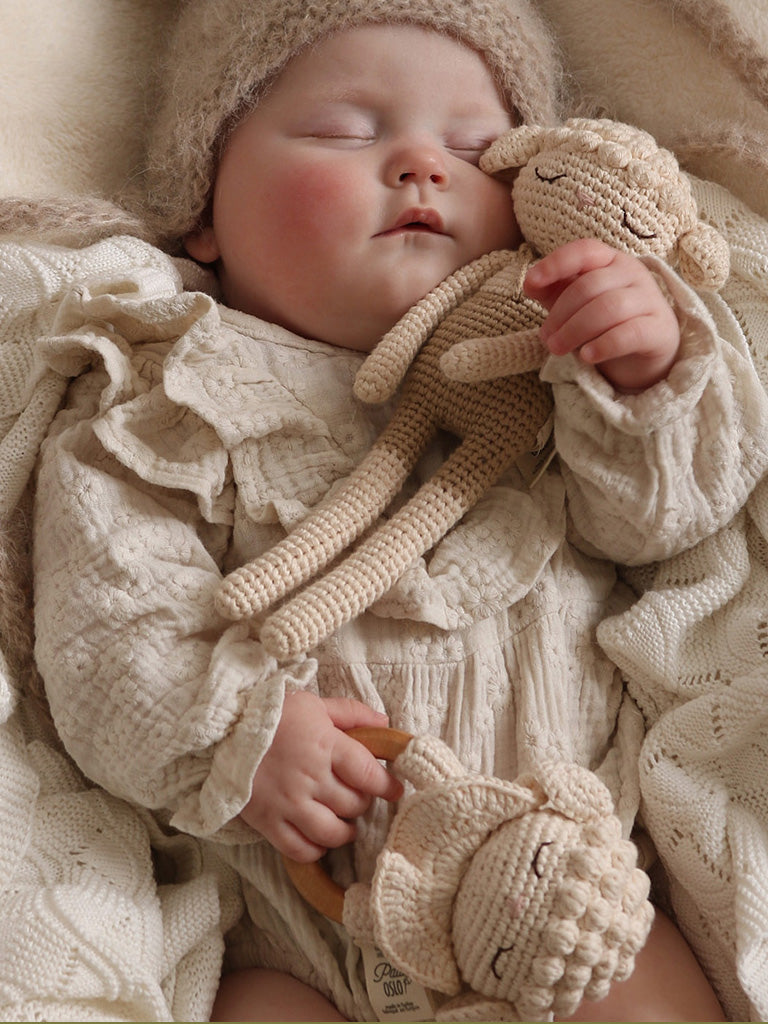 Lamb the Teething Ring with Bell