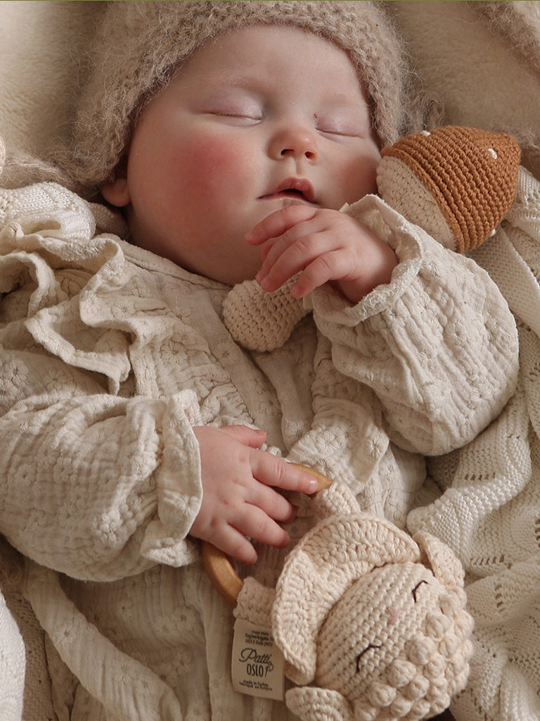 Lamb the Teething Ring with Bell