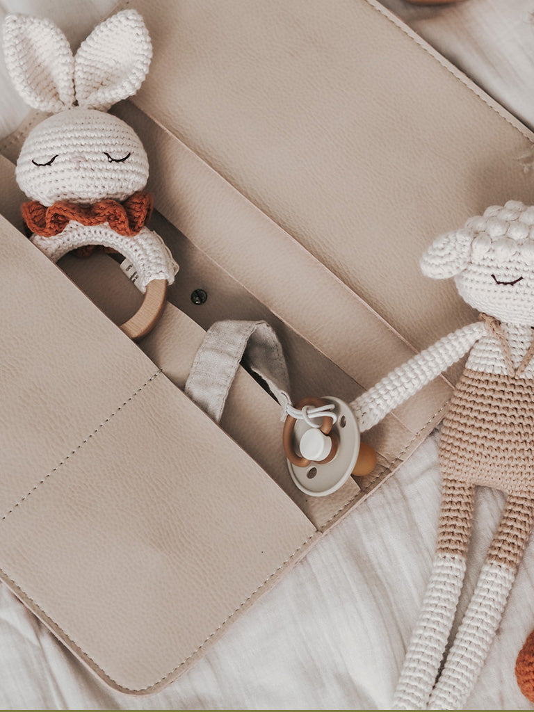 Terracotta Bunny Rattle with Bell