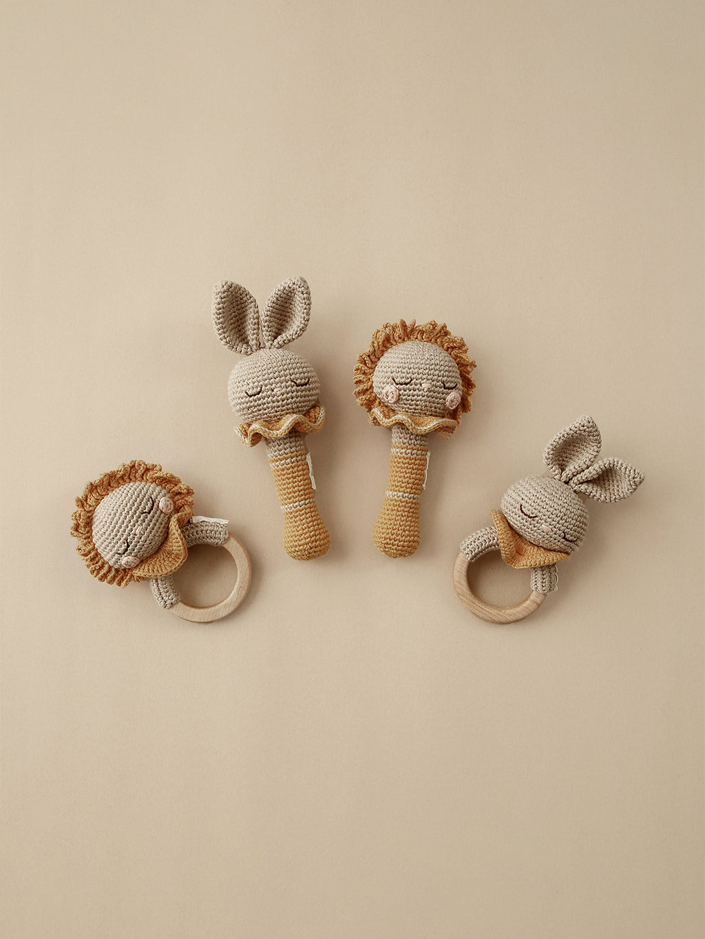 Beti the Bunny Teething Ring with Bell