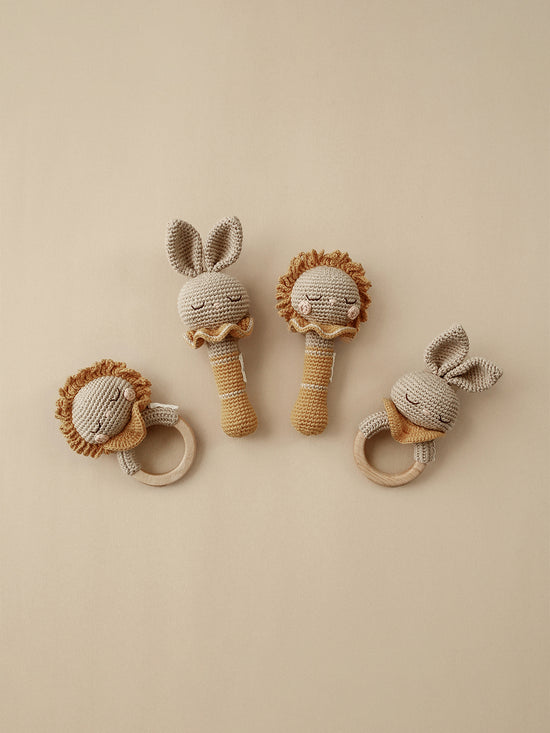 Beti the Bunny Teething Ring with Bell