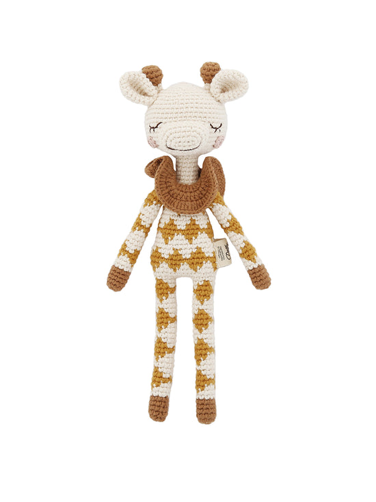 Goldie Giraffe in Ochre Overall