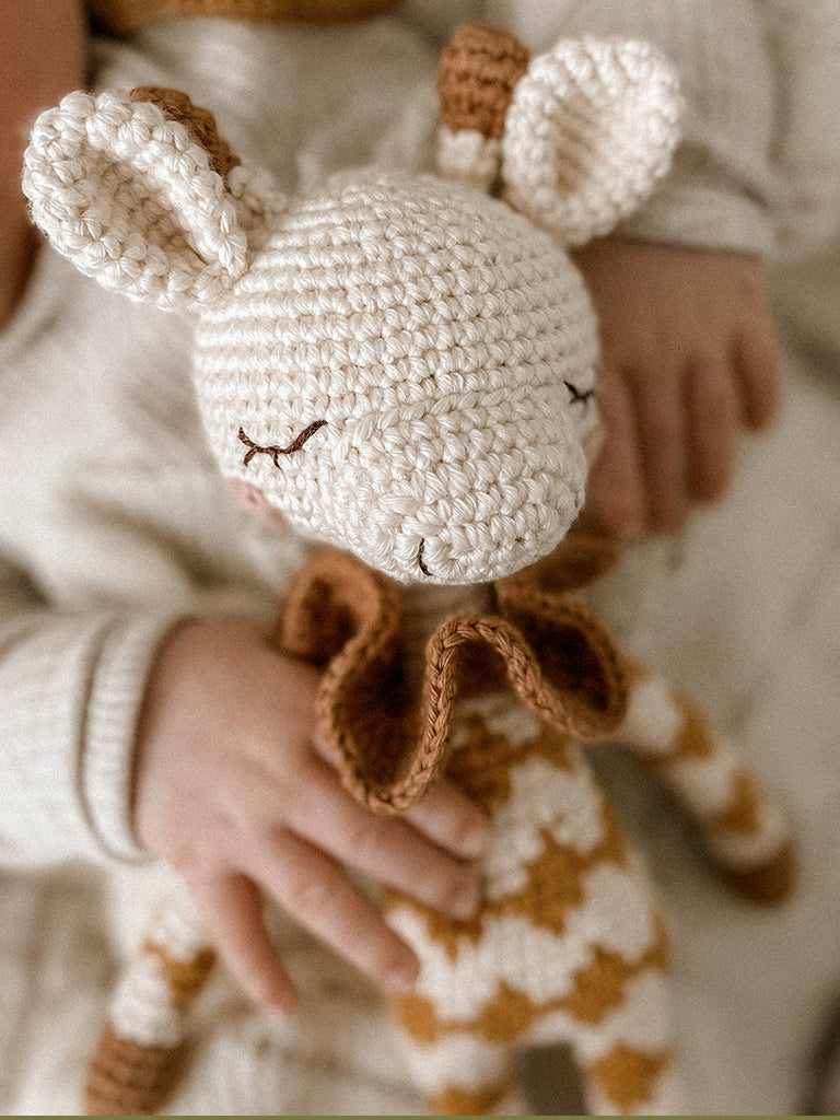 Goldie Giraffe in Ochre Overall