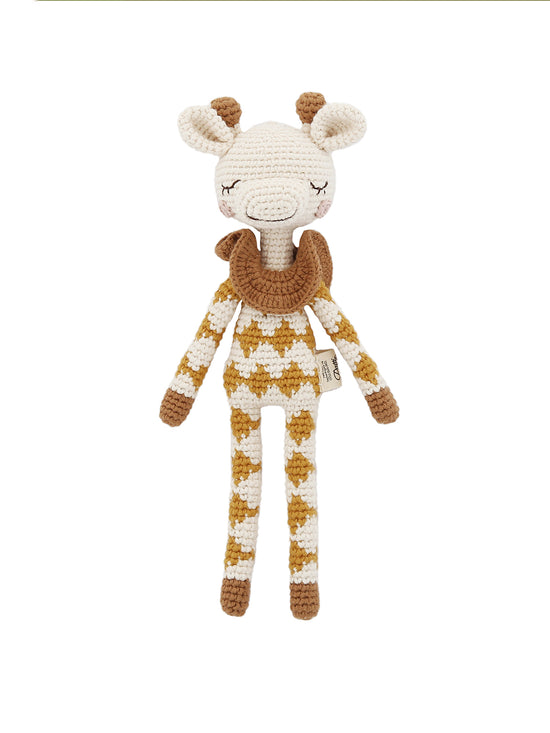 Goldie Giraffe in Ochre Overall