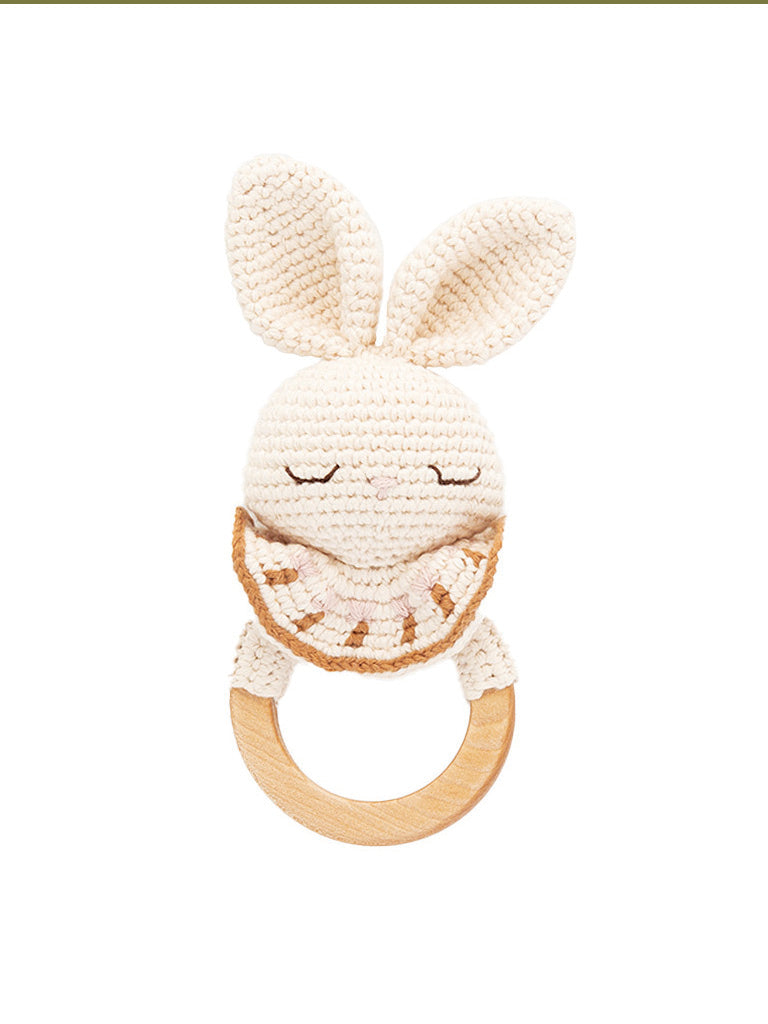 Bonnie the Bunny Teething Ring with Bell