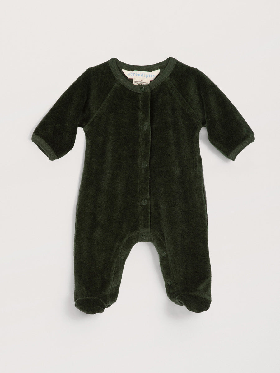 Pine Velour Romper