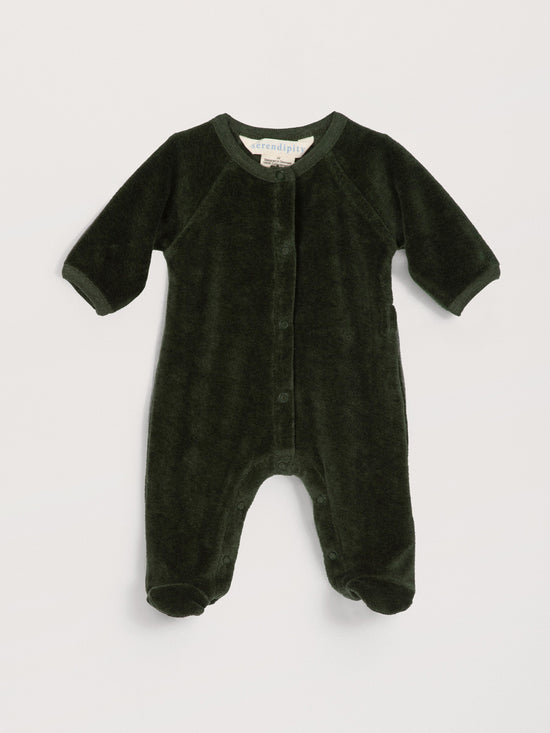 Pine Velour Romper