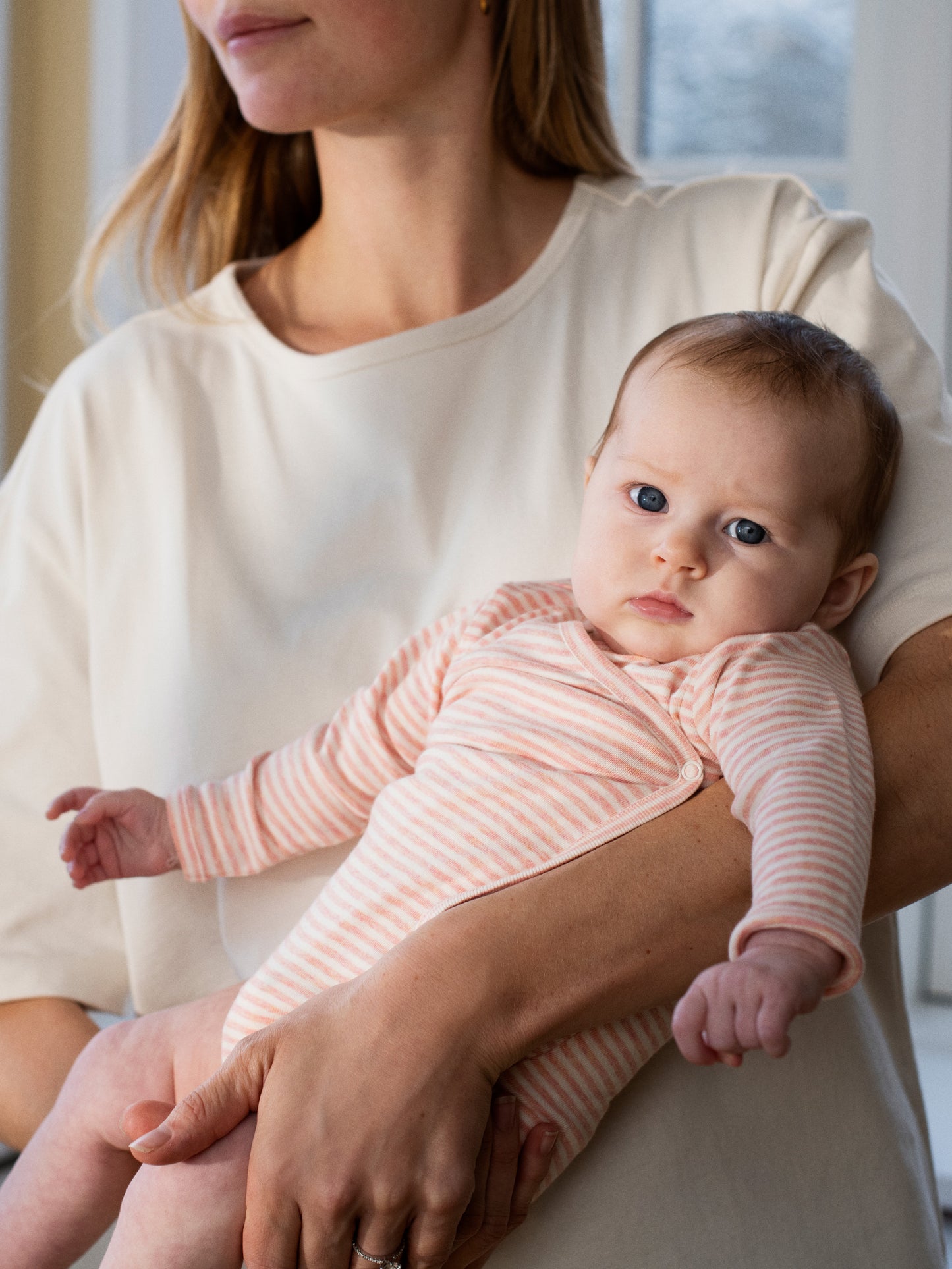 Coral Stripe Wrap Body