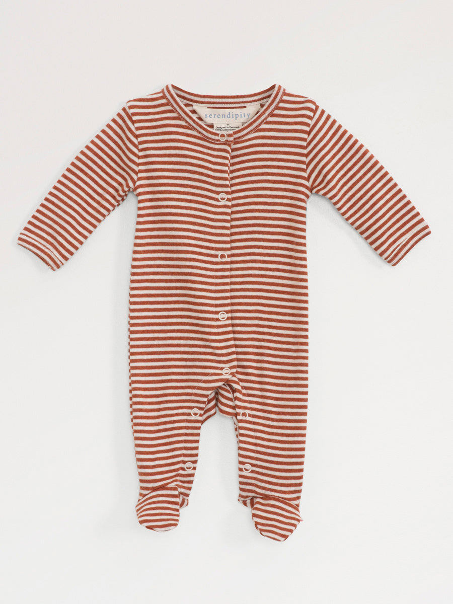 Rust Stripe Sleepsuit