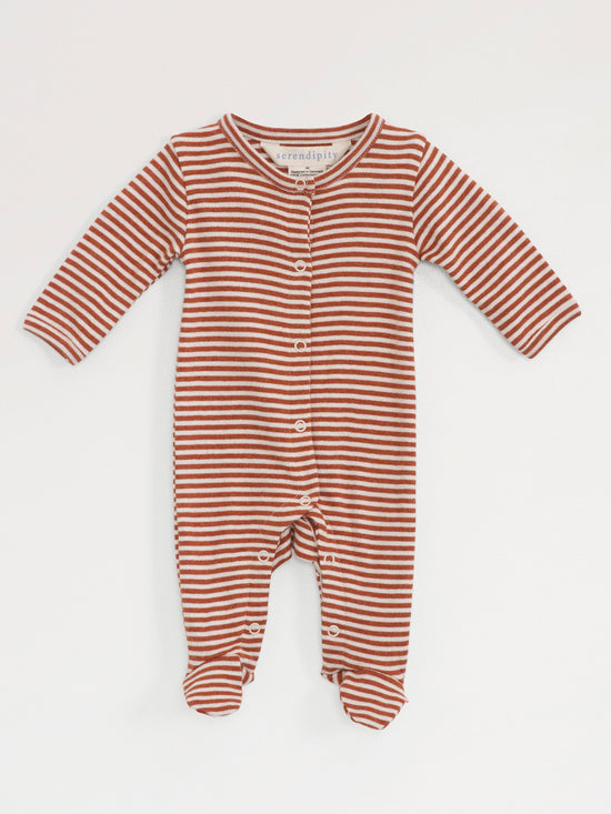 Rust Stripe Sleepsuit