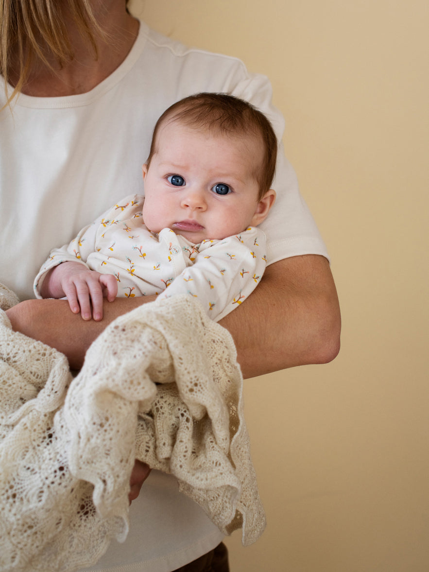 Creme Alpaca Baby Blanket