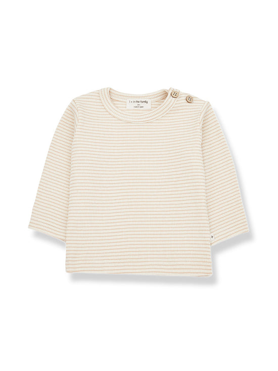 Pablo Rose Stripe Rib Top