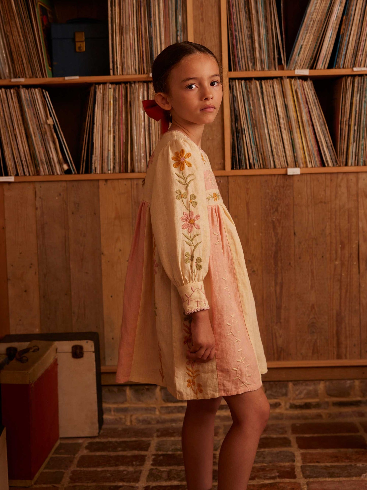 Pascale Dress - Cashew/Ribbon Pink