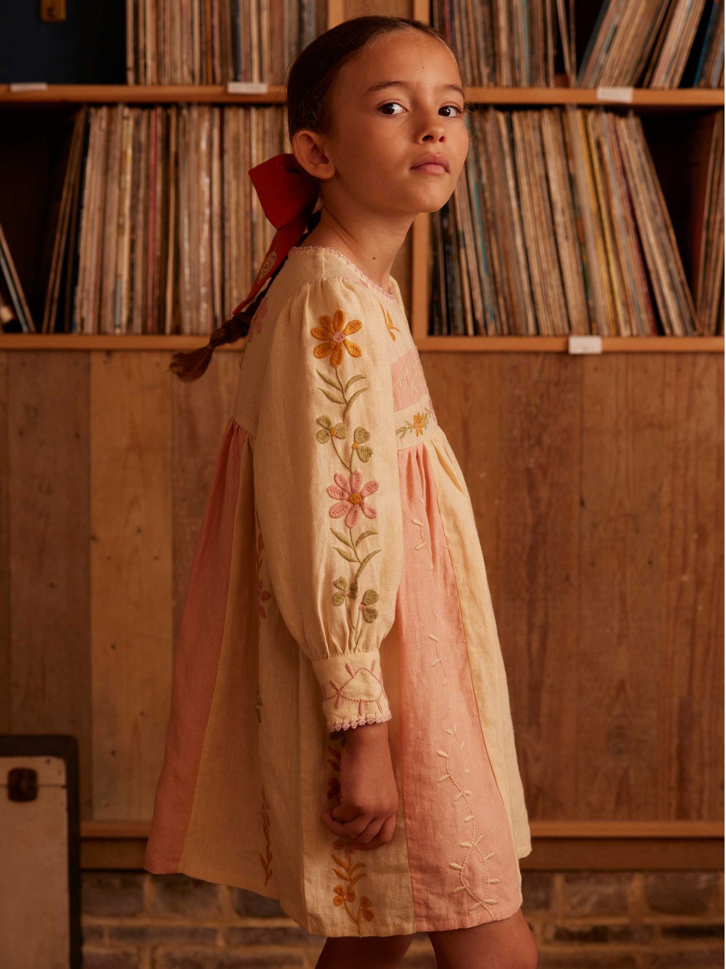 Pascale Dress - Cashew/Ribbon Pink