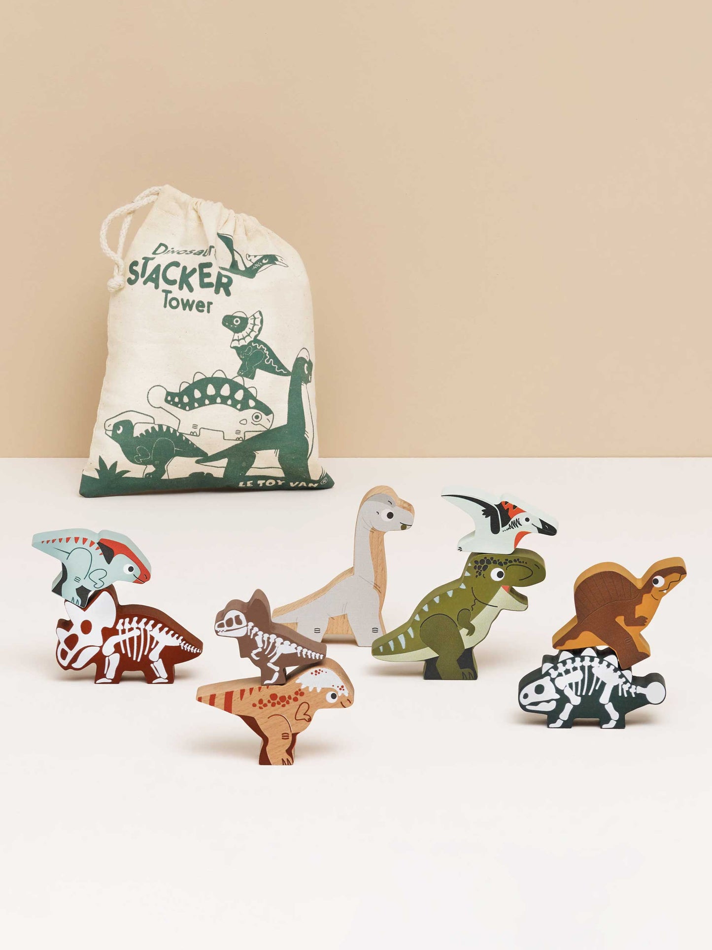 Jurassic Stacking Dinosaurs & Bag