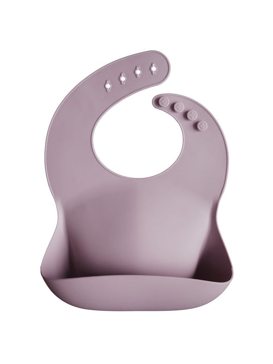 Pale Mauve Silicone Bib