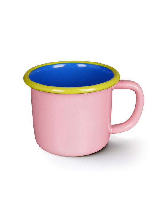 Load image into Gallery viewer, Pink &amp;amp; Blue Colorama Enamel Mug
