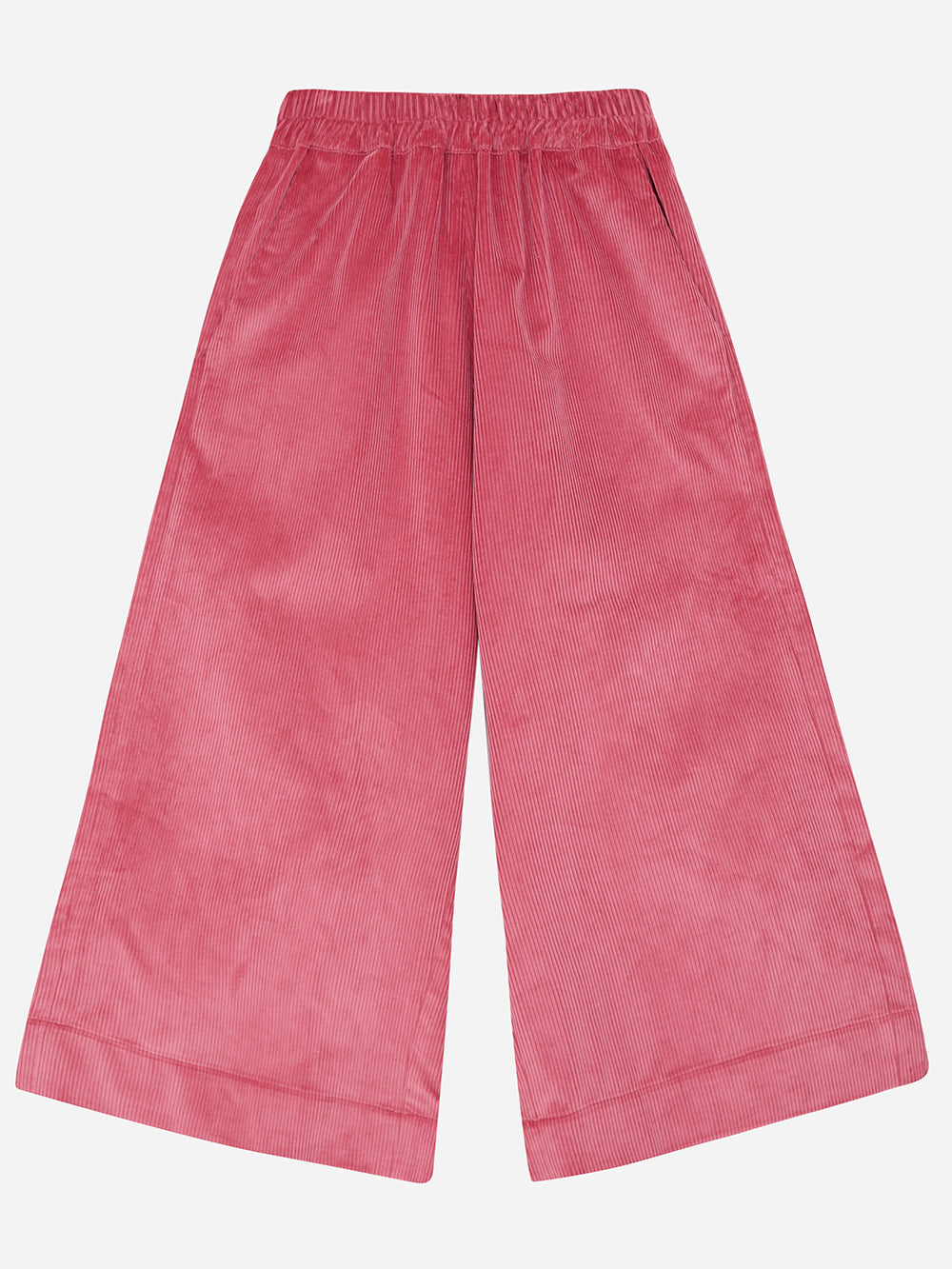 Load image into Gallery viewer, Raspberry Cord Wide Leg Trousers
