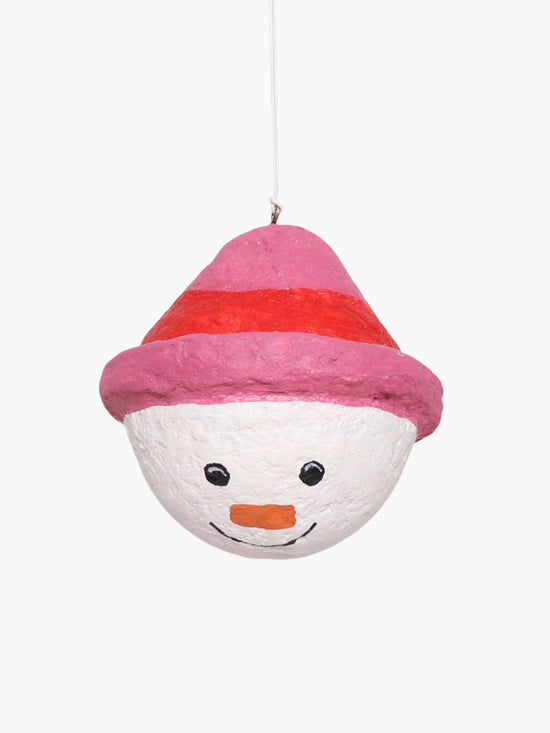 Pink Snowman Tree Decoration