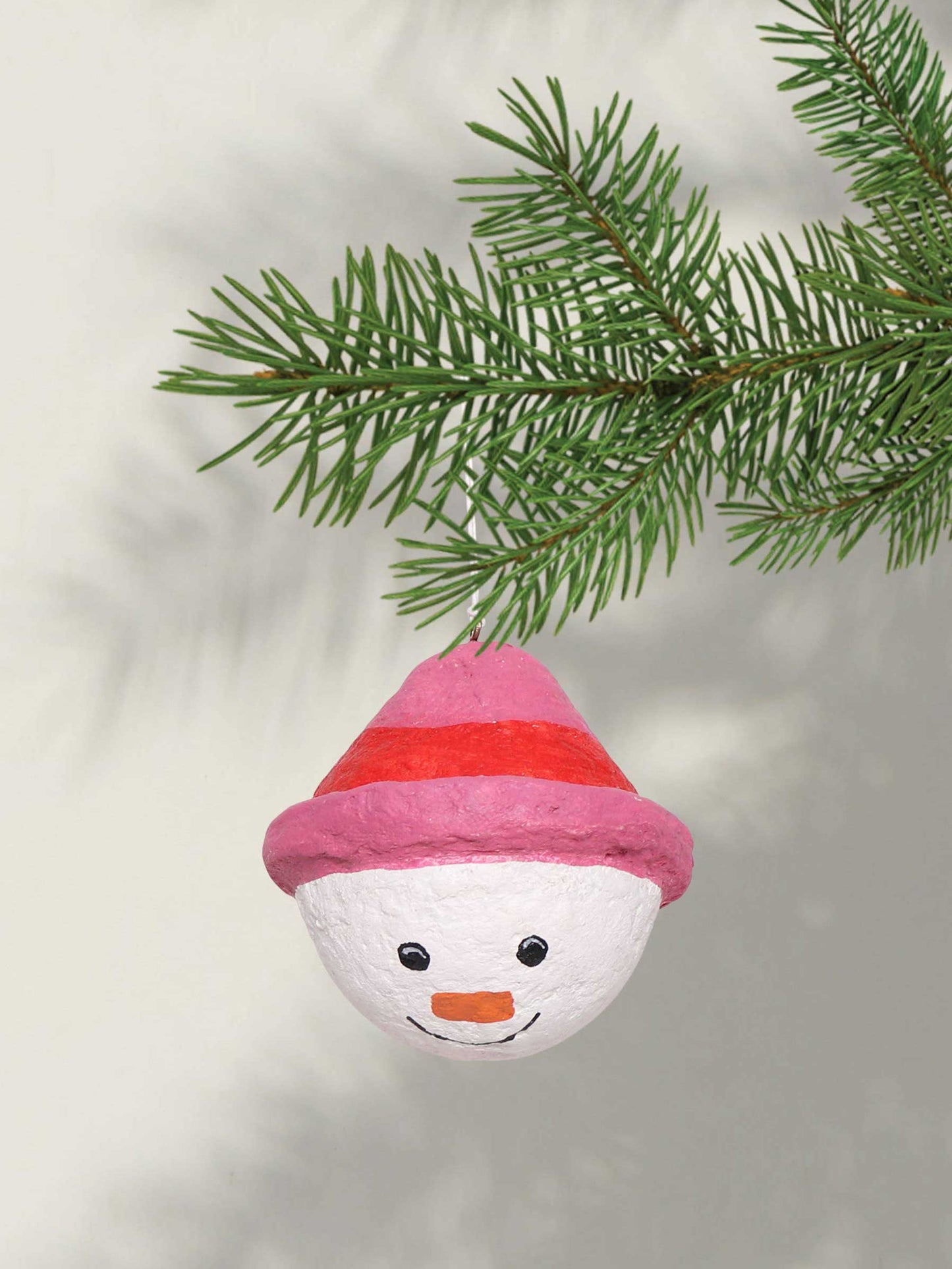 Pink Snowman Tree Decoration