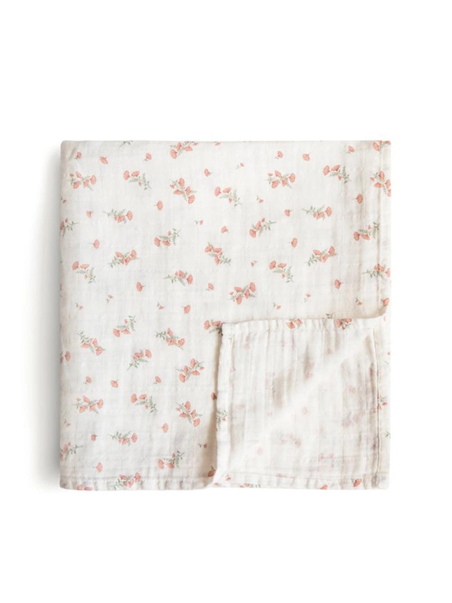 Pink Flowers Muslin Swaddle