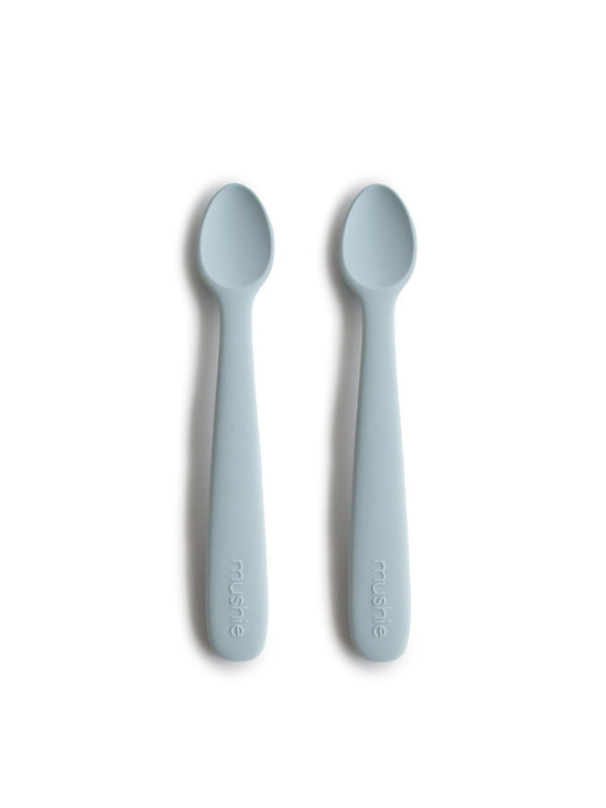 Powder Blue Silicone Feeding Spoons