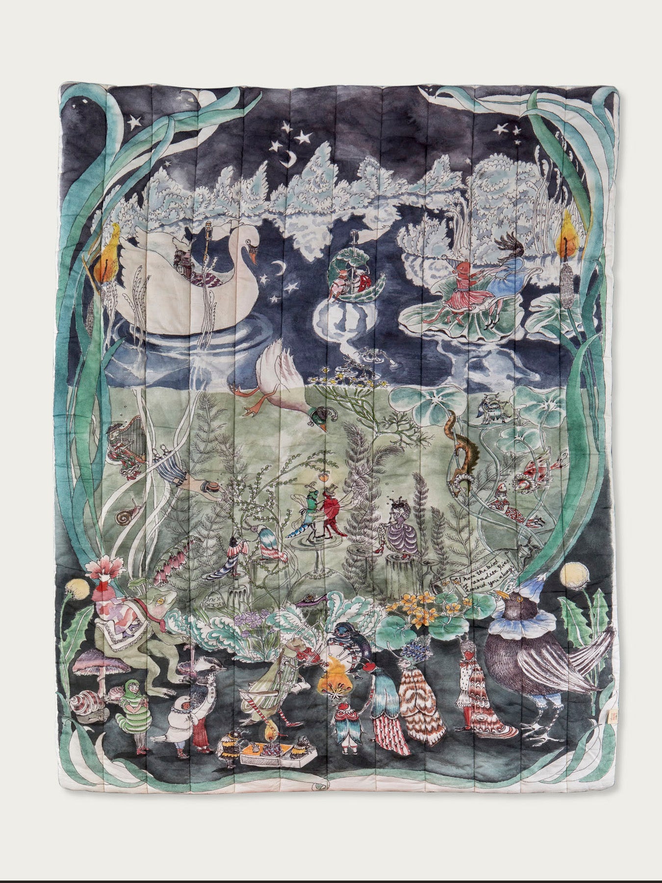 The Pond Dance Quilted Blanket