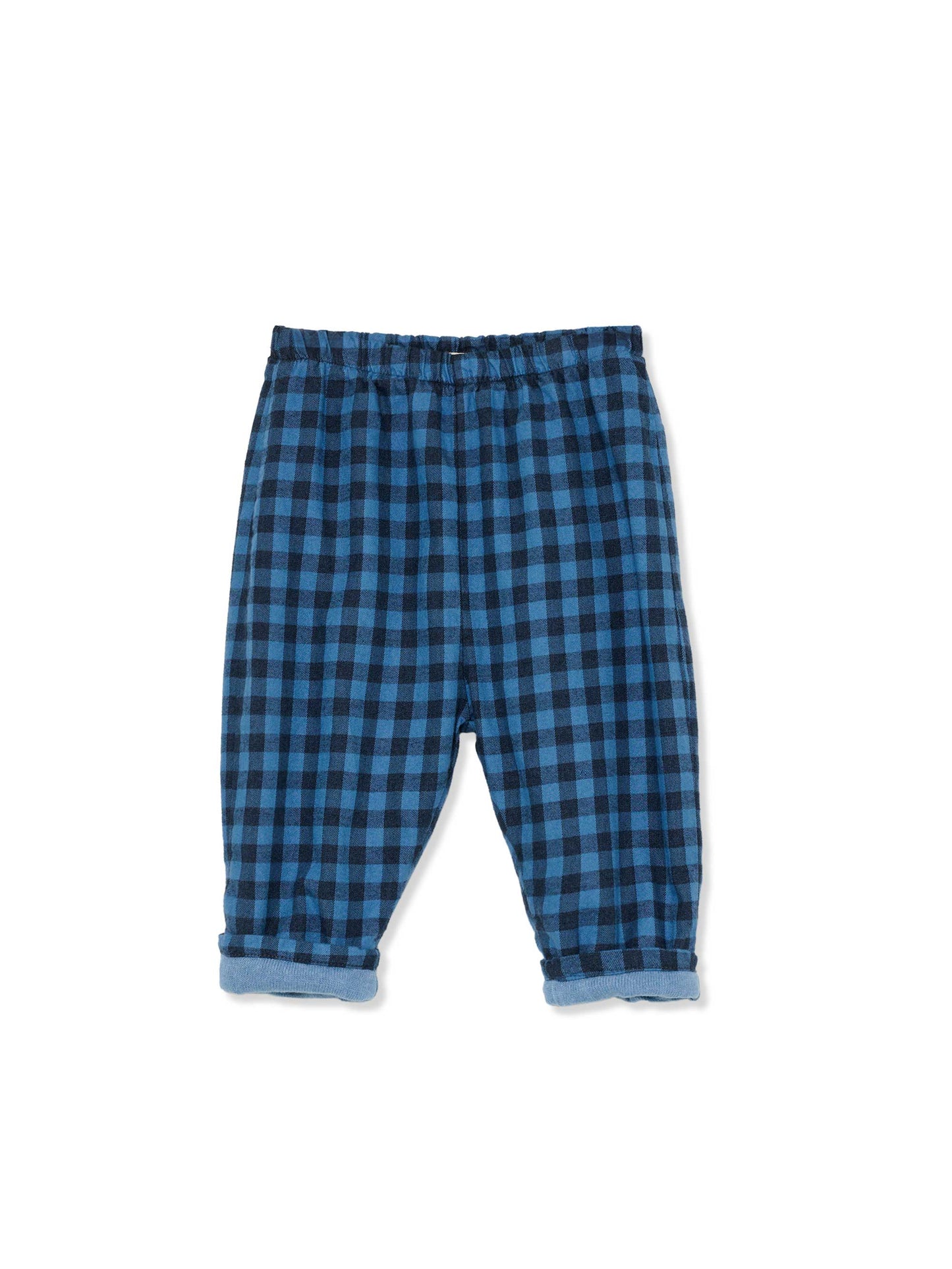 Blue Gingham Baby Trousers