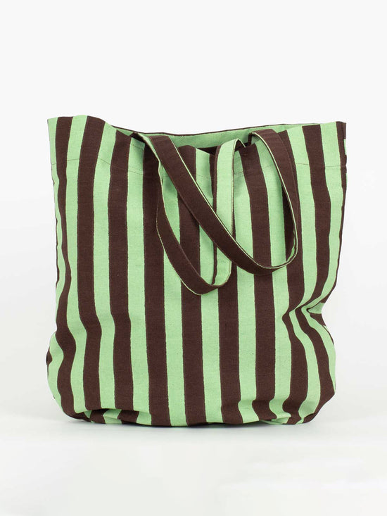 Brown & Mint Striped Randa Bag