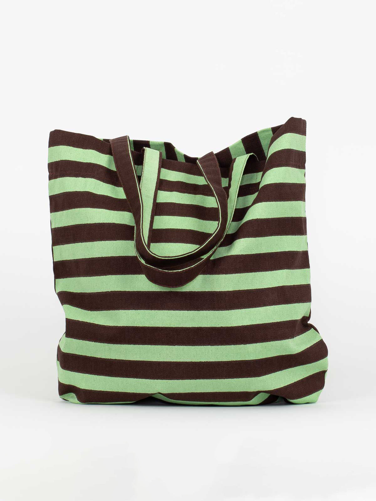Brown & Mint Striped Randa Bag