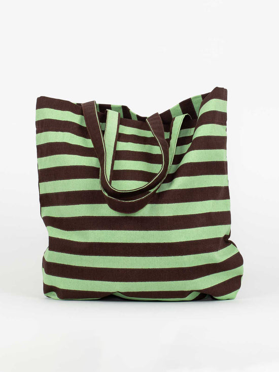 Brown & Mint Striped Randa Bag