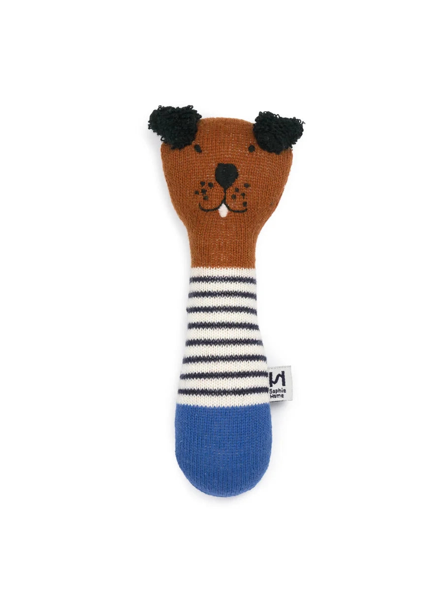 Dog Knitted Rattle