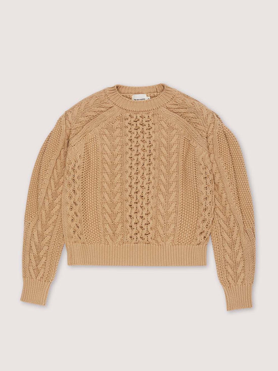 Sand Cable Knit Jumper