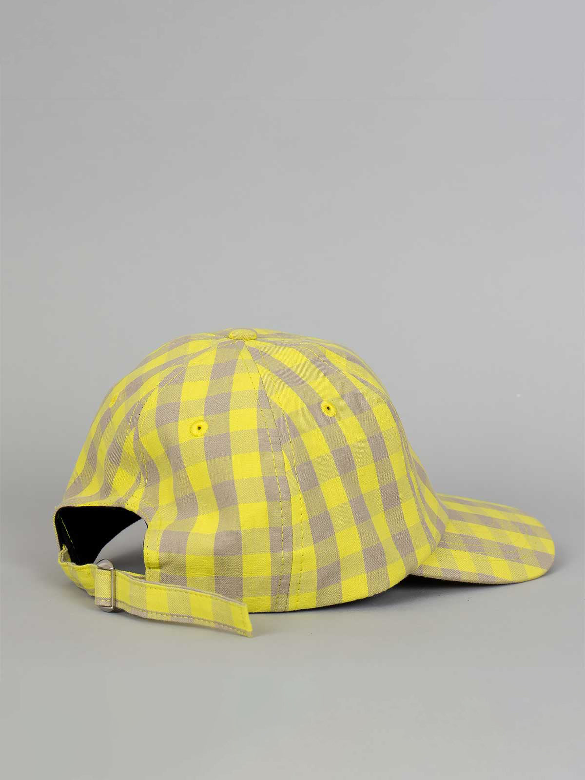 Yellow & Beige Check Cap