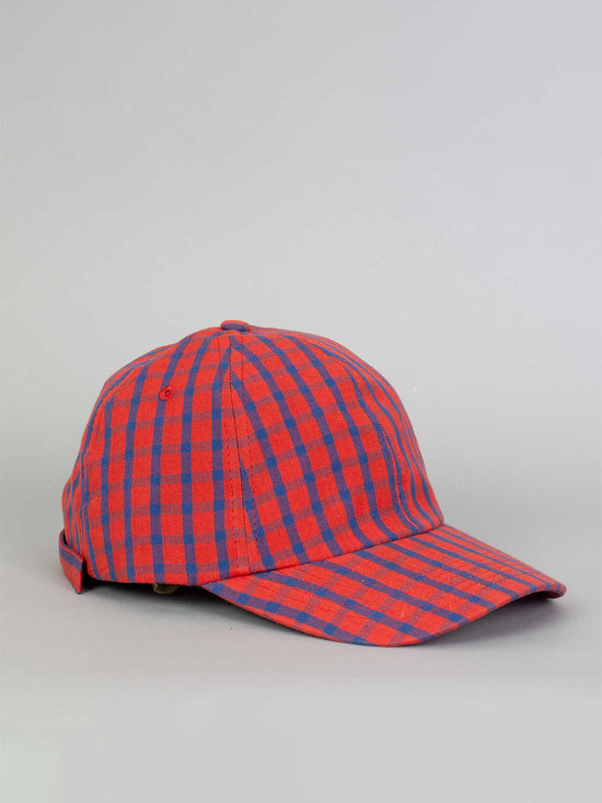 Red & Blue Check Cap