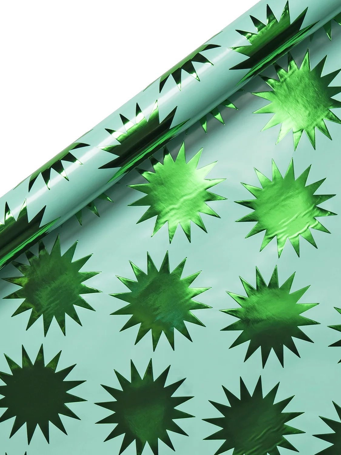Frankincense Starburst Green Foil Roll Wrap