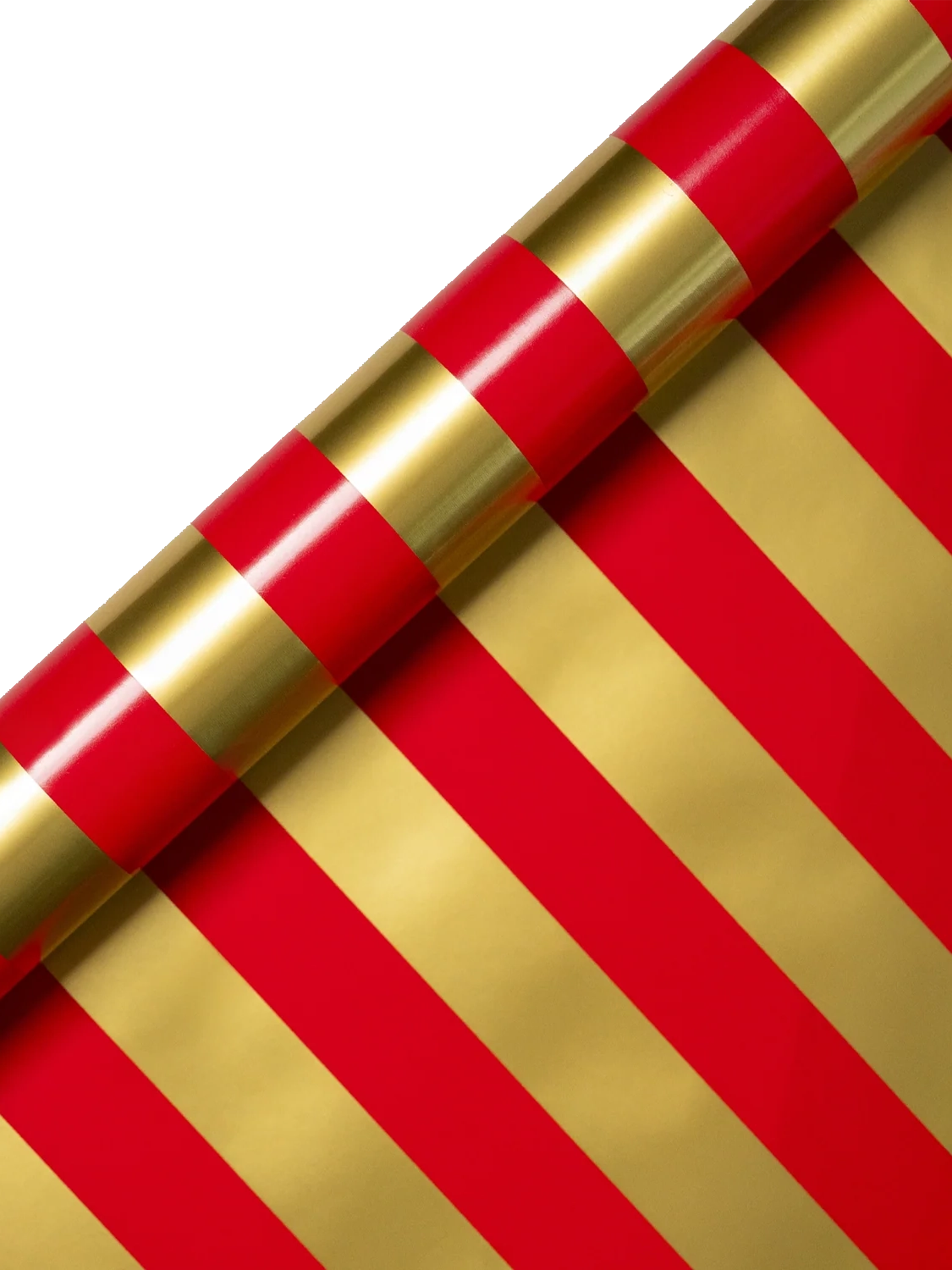 Red & Gold Stripe Foiled Roll Wrap