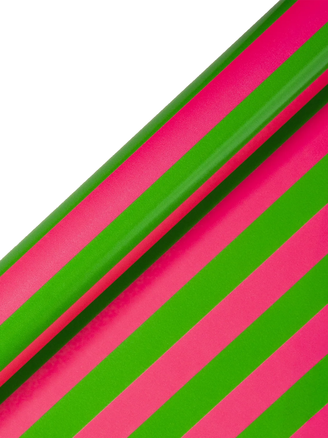 Candy Cane Green & Pink Stripe Roll Wrap