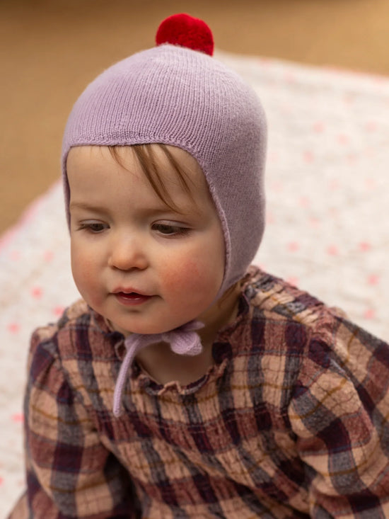 Lupin with Chianti Pom Cashmere Baby Bonnet