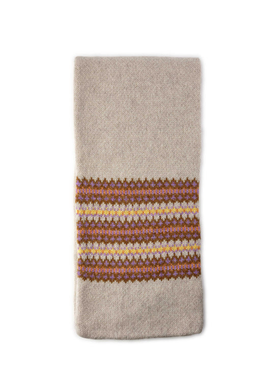 Heather Fairisle Scarf