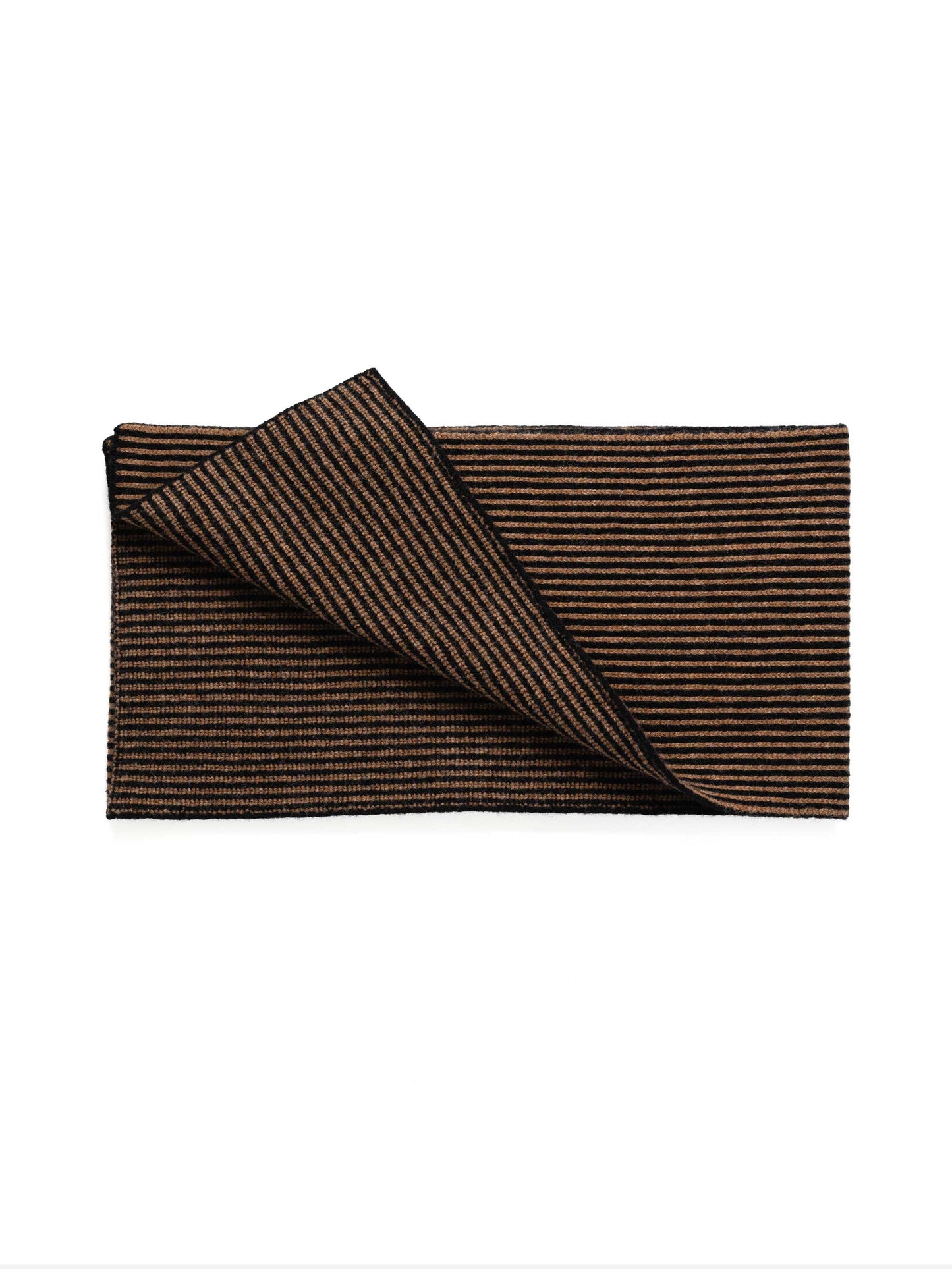 Brown & Black Two Tone Ribbed Scarf