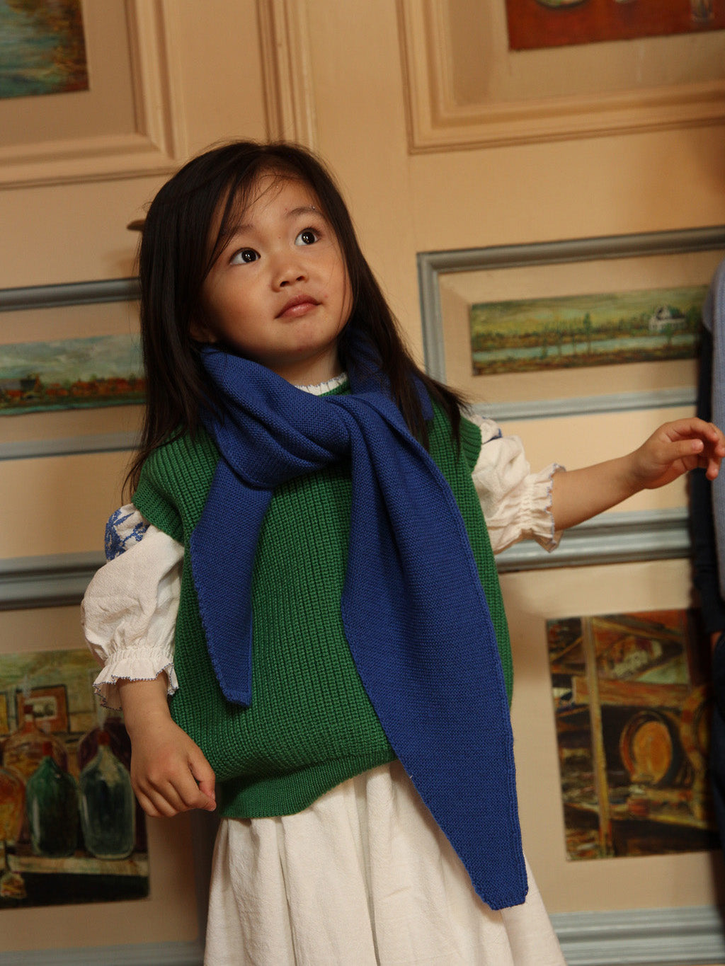 Cobalt Blue Josephina Triangle Scarf