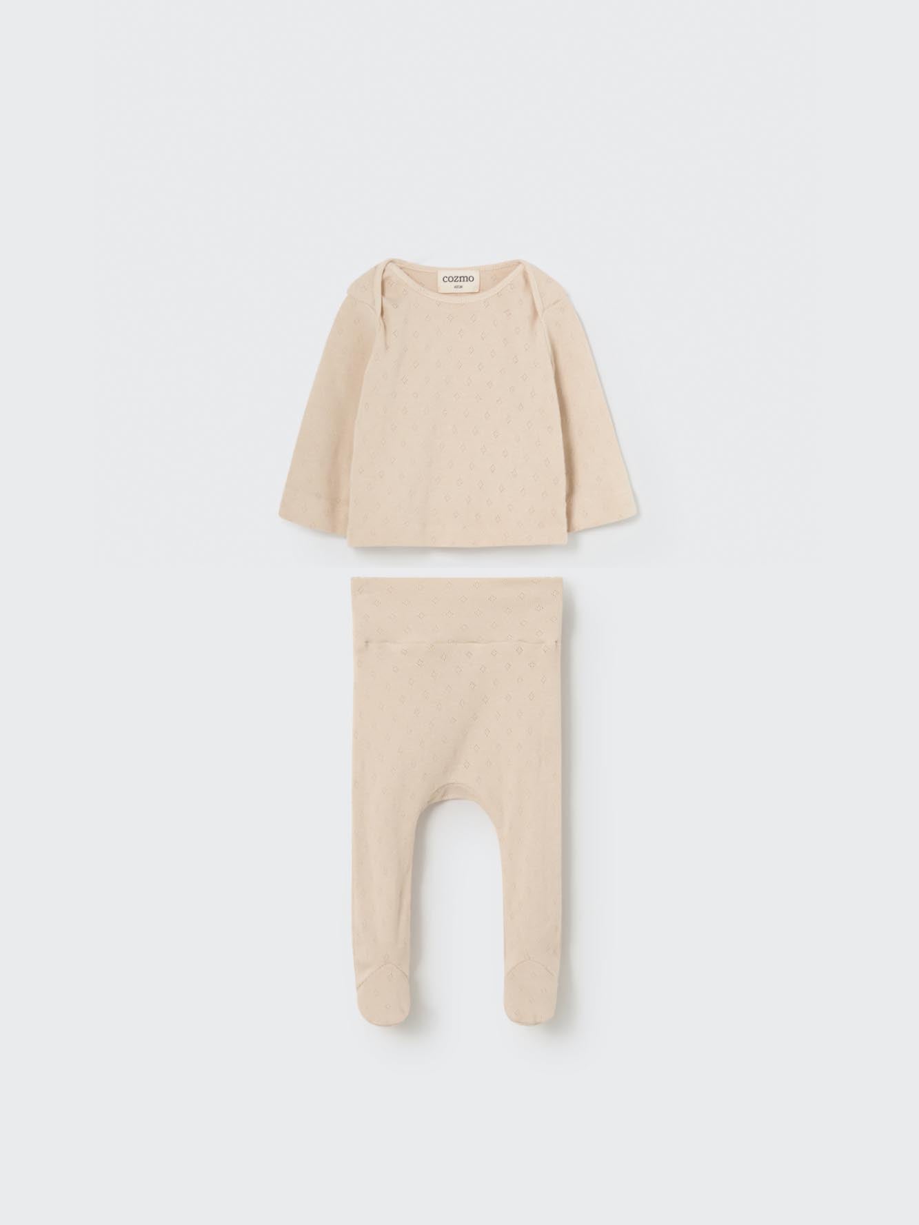 Ecru Organic Jacquard Newborn Set