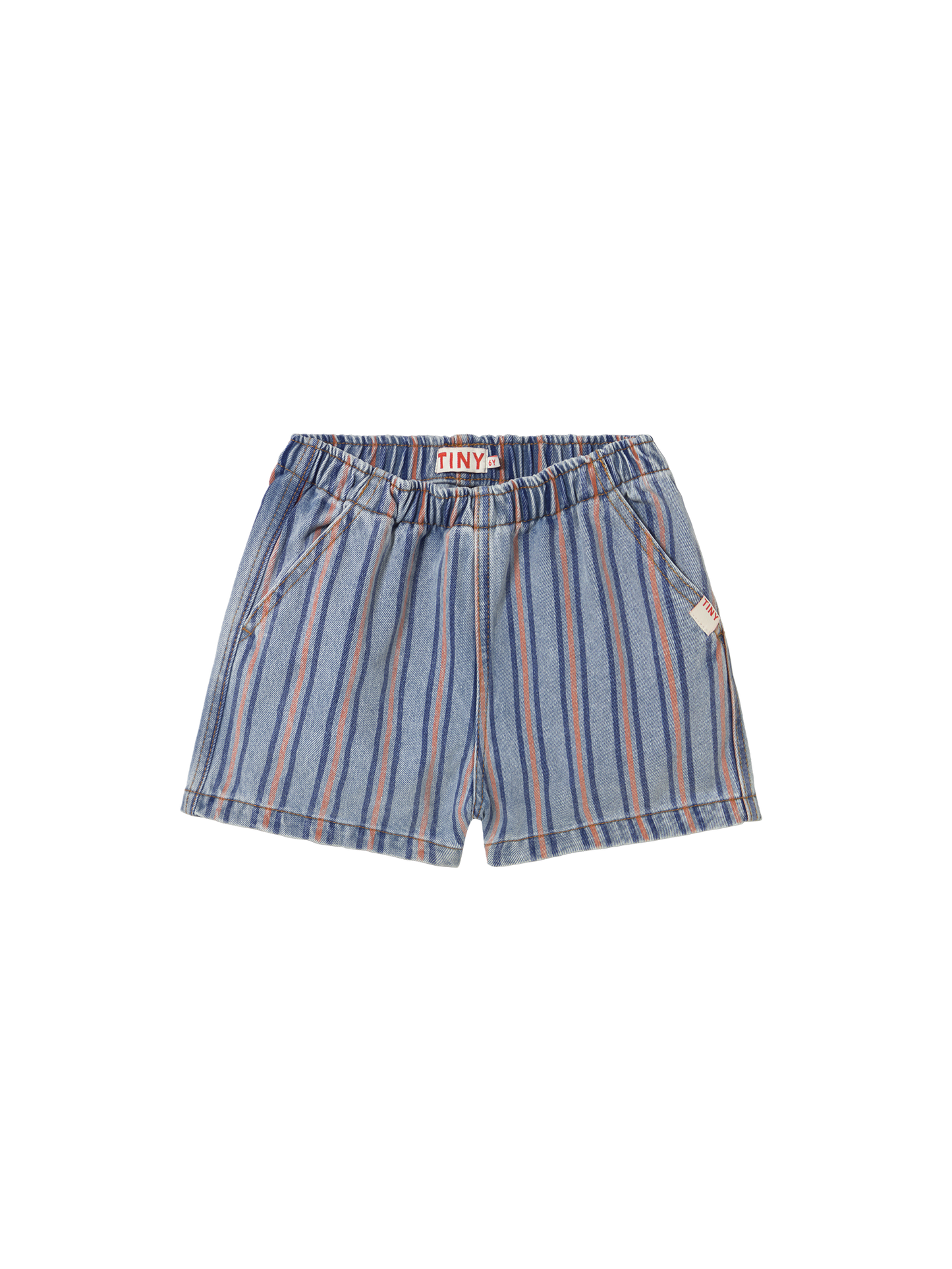 Stripes Multicolour Denim Shorts