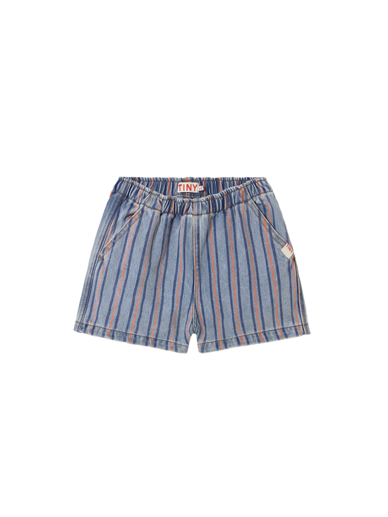 Stripes Multicolour Denim Shorts