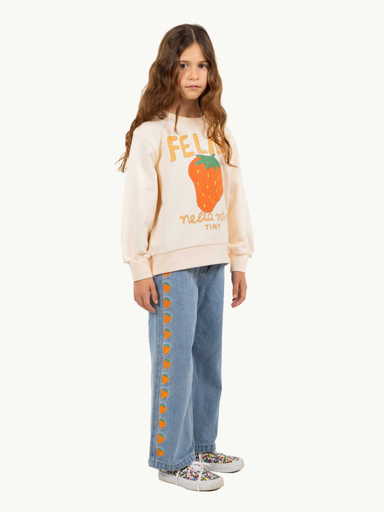 Strawberries Embroidered Jeans