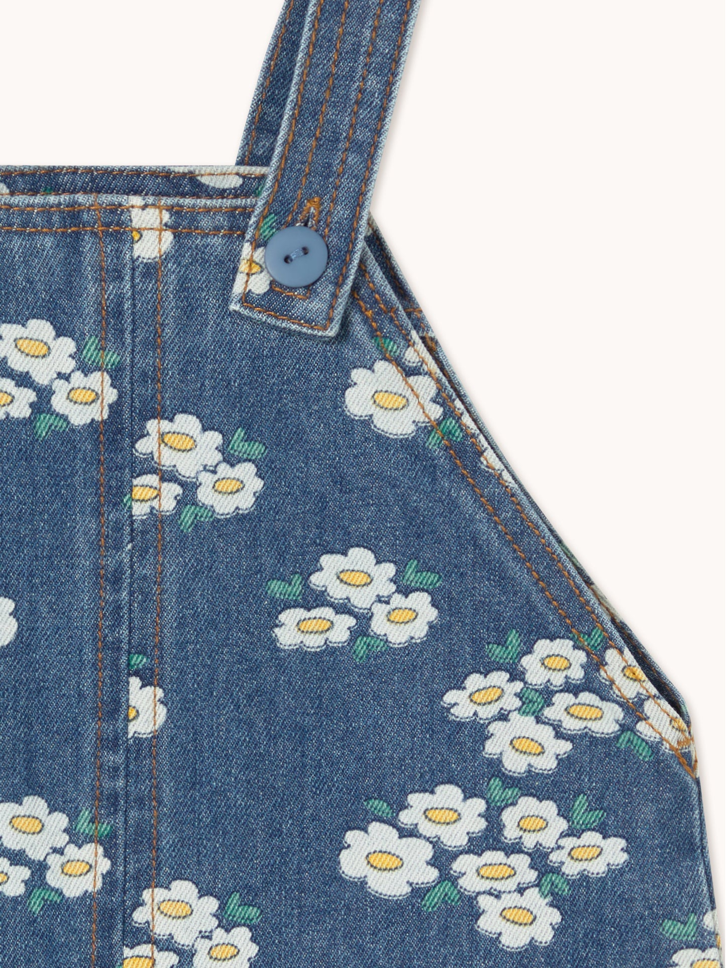 Blossoms Denim Short Dungaree
