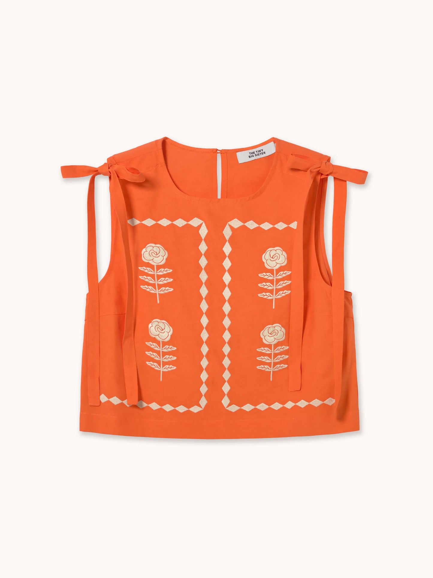 Red Embroidered Top
